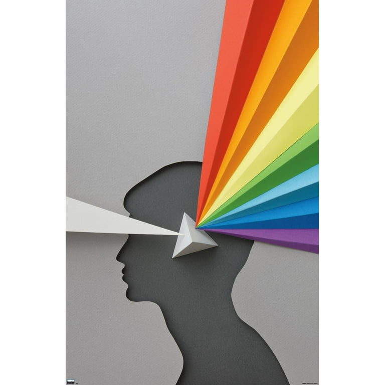 Rainbow Paper Prism Wall Poster, 14.725 inch x 22.375 inch, POD20707SEC