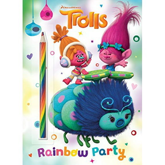 Pre-Owned Rainbow Party! (DreamWorks Trolls) (Color Plus Rainbow Pencil) Paperback