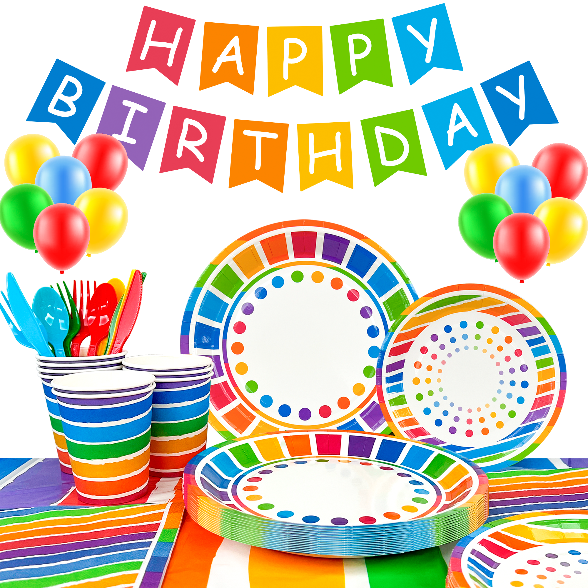 Rainbow Party Supplies 166pcs Rainbow Party Decorations Tableware Set rainbow-party-supplies-166pcs-rainbow-party-decorations-tableware-set