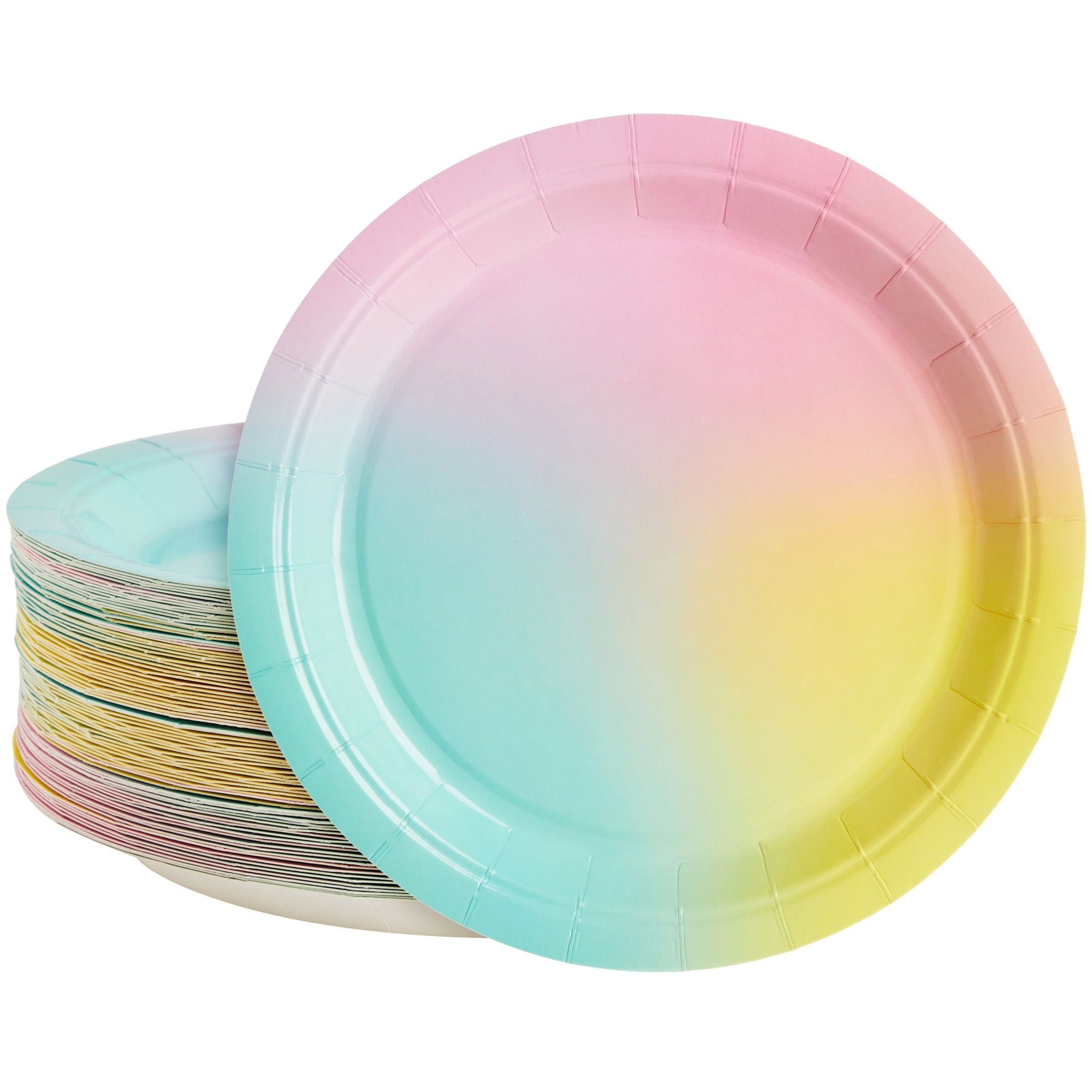 SOLUSTRE 60pcs 7 Paper Tray 6 Inch Paper Plates Pastel Paper Plates Small  Paper Plates 6 Inch Orange Plates Rainbow Paper Plates Baby Food Plate Baby