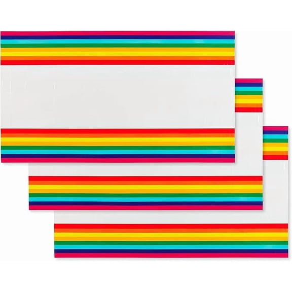 Rainbow Party Supplies, Plastic Table Covers (3-Count)