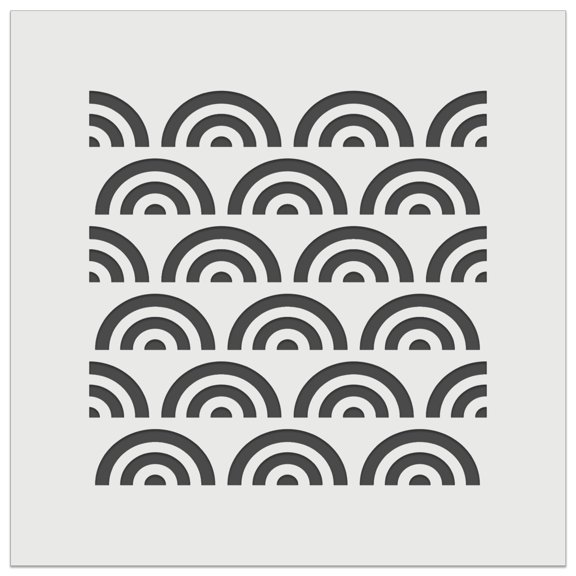 Rainbow Pattern DIY Cookie Wall Craft Stencil - 11.5 Inch