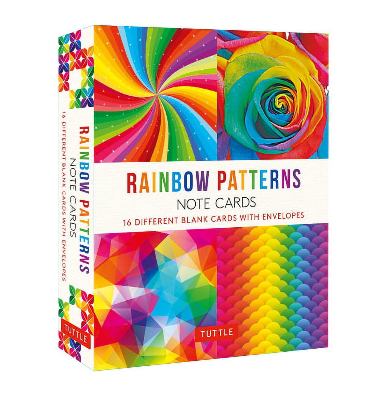 Rainbow Patterns, 16 Note Cards: 16 Different Blank Cards with 17 ...