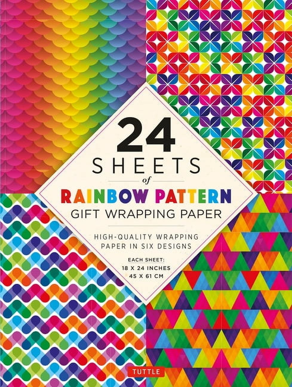 Rainbow Patterns Gift Wrapping Paper - 24 Sheets: 18 X 24 (45 X 61 CM ...
