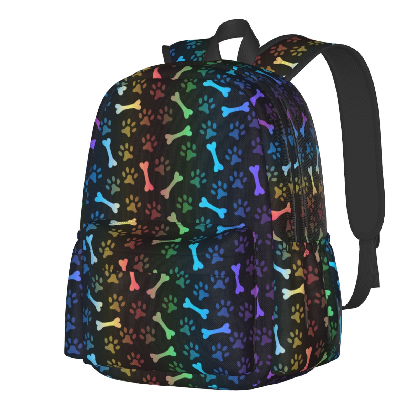 Rainbow Paw Footprint Animal Pattern Backpack for Men Women Laptop ...