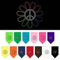 thumbnail image 1 of Pet and Dog Bandana Rhinestone, "Rainbow Peace Flower", 1 of 10