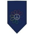 thumbnail image 1 of Rainbow Peace Flower Rhinestone Bandana Navy Blue large, 1 of 1