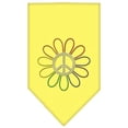 thumbnail image 1 of Rainbow Peace Flower Rhinestone Bandana Yellow Large, 1 of 1