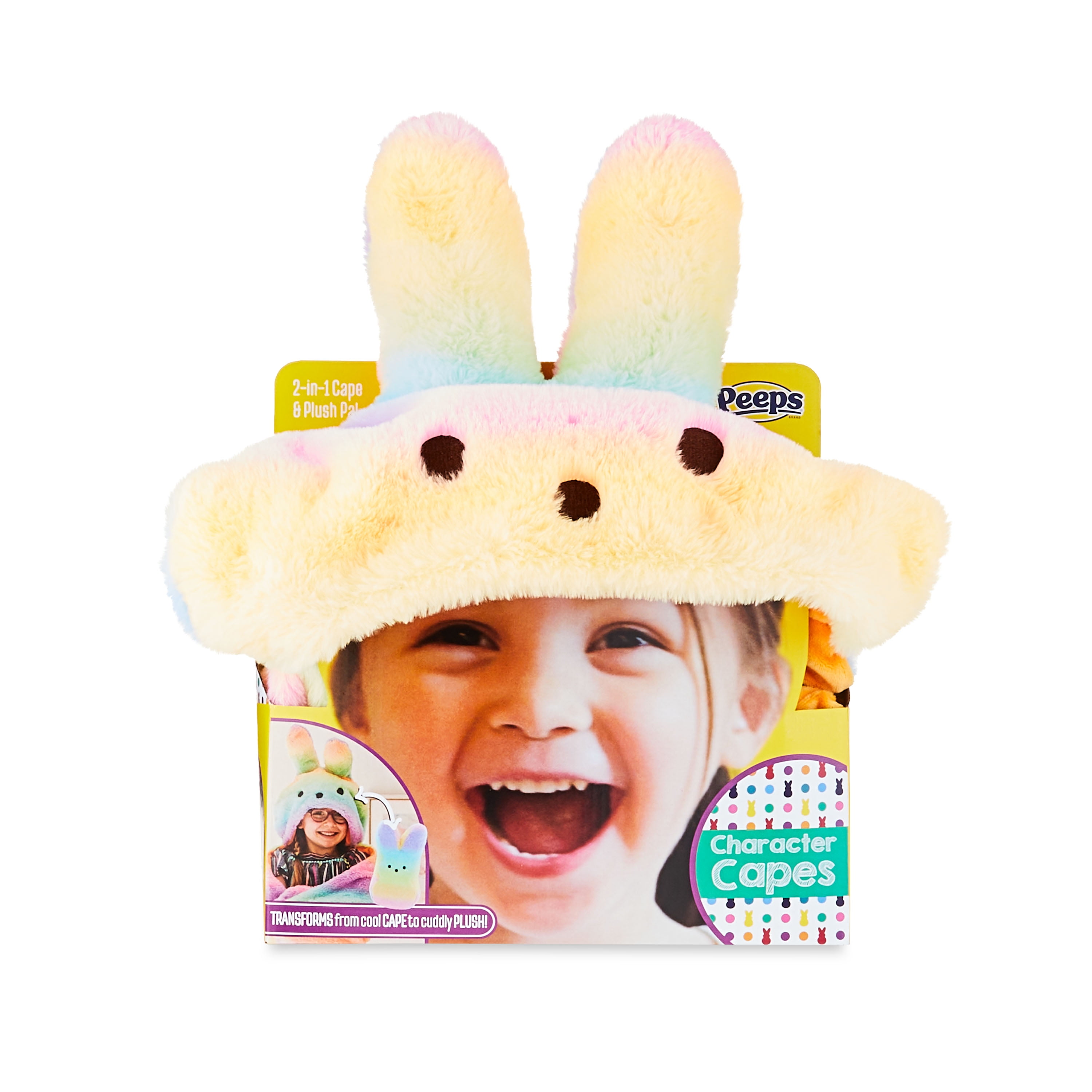 Rainbow Peeps Wearable Hooded Blanket Fuzzy Super Soft Warm Cozy Plush