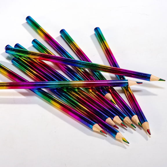 Rainbow Pencil 12 Pcs Drawing Pencils Professional Colored for Students Wooden Toddler