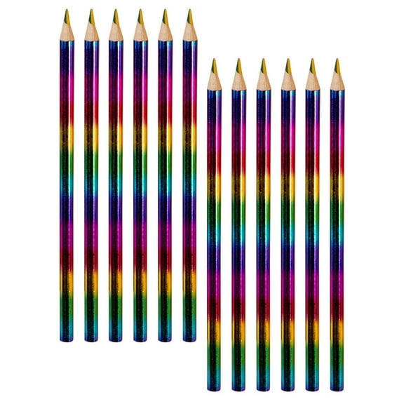 Rainbow Pencil 12 Pcs Drawing Pencils Professional Colored for Students Wooden Toddler