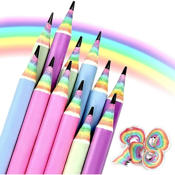 Rainbow Pencils Drawing Writing Pencil,Recyclable Paper