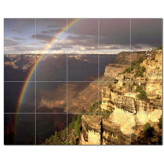 Rainbow Picture Ceramic Tile Mural Kitchen Backsplash Bathroom Shower, 405705-M5