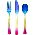 thumbnail image 1 of Rainbow Plastic Disposable Cutlery 24 Count New by Way to Celebrate, 1 of 7