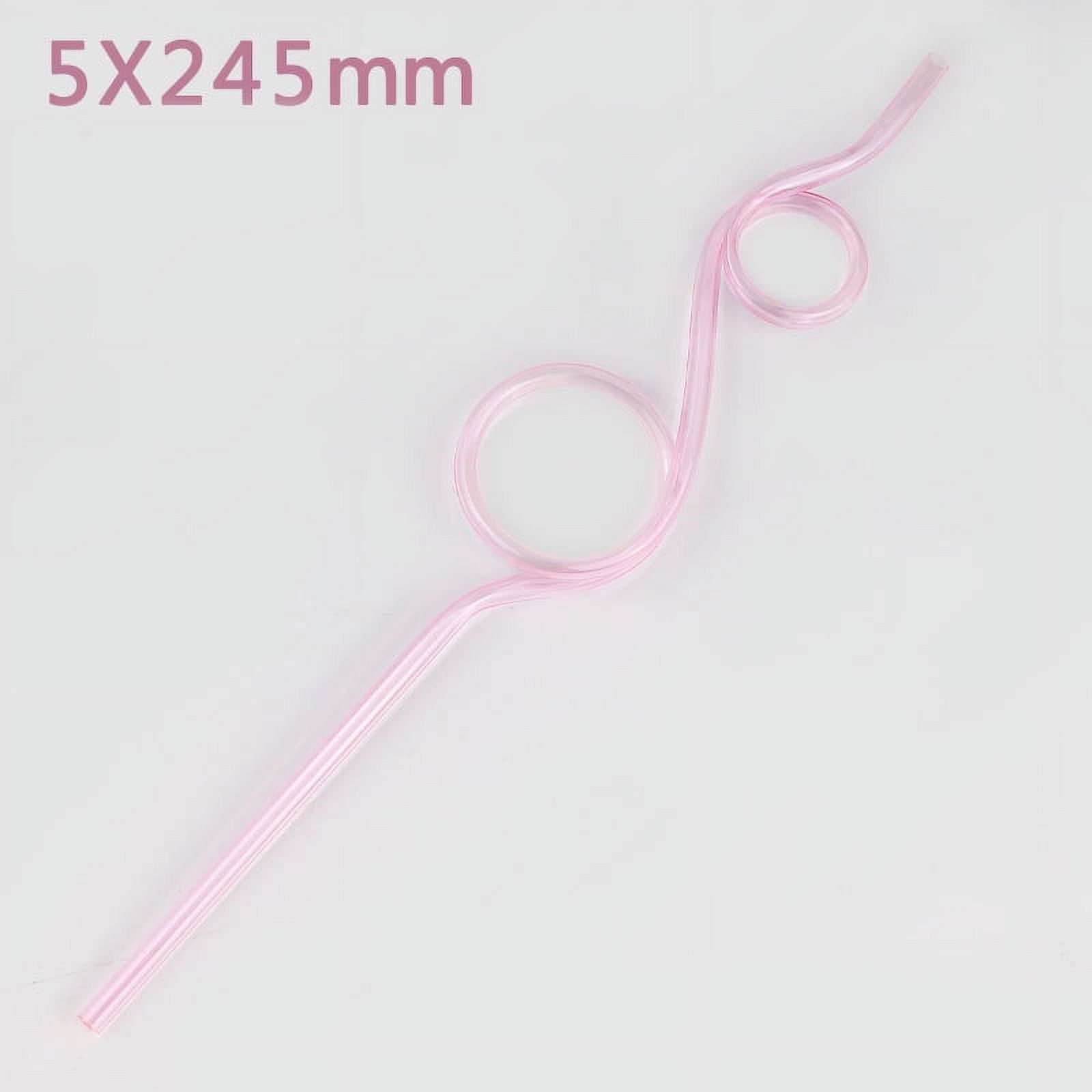 Rainbow Plastic Silly Straws Crazy Reusable Drinking Straws Crazy Straws  For Kids Silly Straws Figure 8 Ring