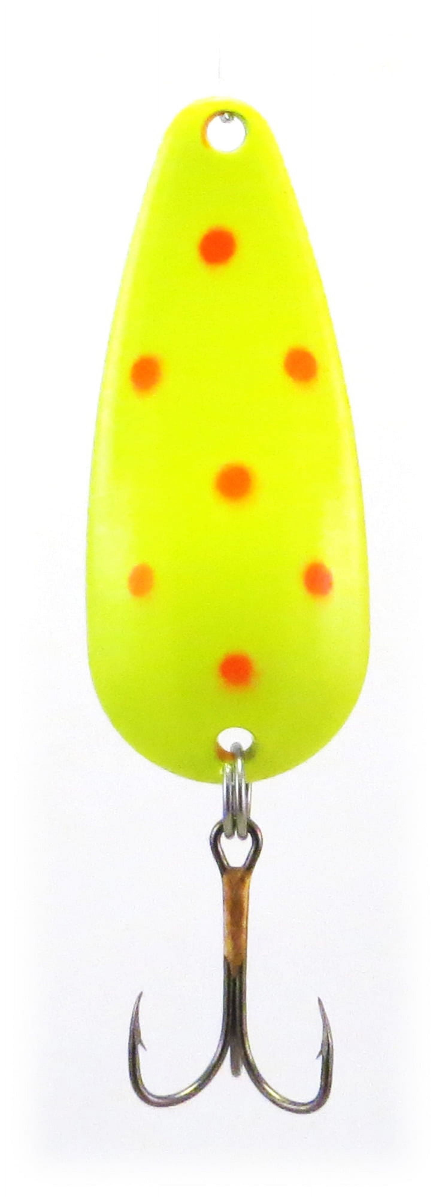Double X Tackle Pot-o-gold Bass & Trout Spoon Fishing Lure, Hammered  Brass/Fluorescent Red Spots, 1/2 oz., Fishing Spoons 