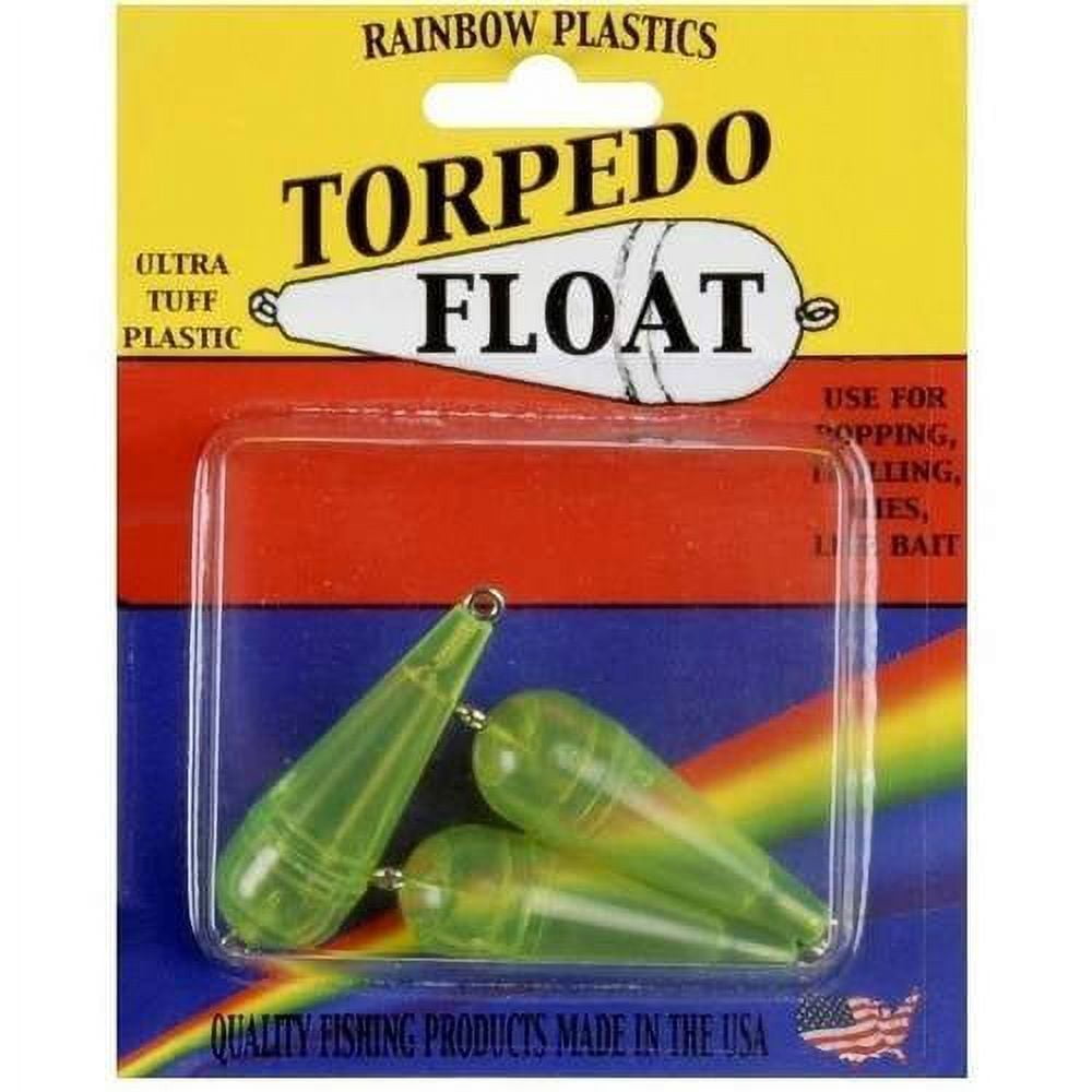 Rainbow Plastics Torpedo Float, Trans Green