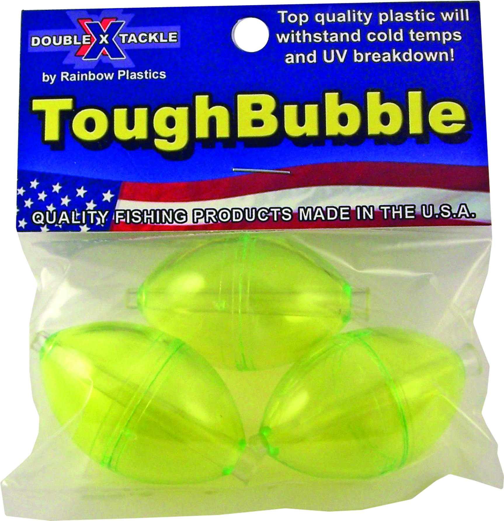 Rainbow Plastics Cast Bubble 2 Med T.green 3pk