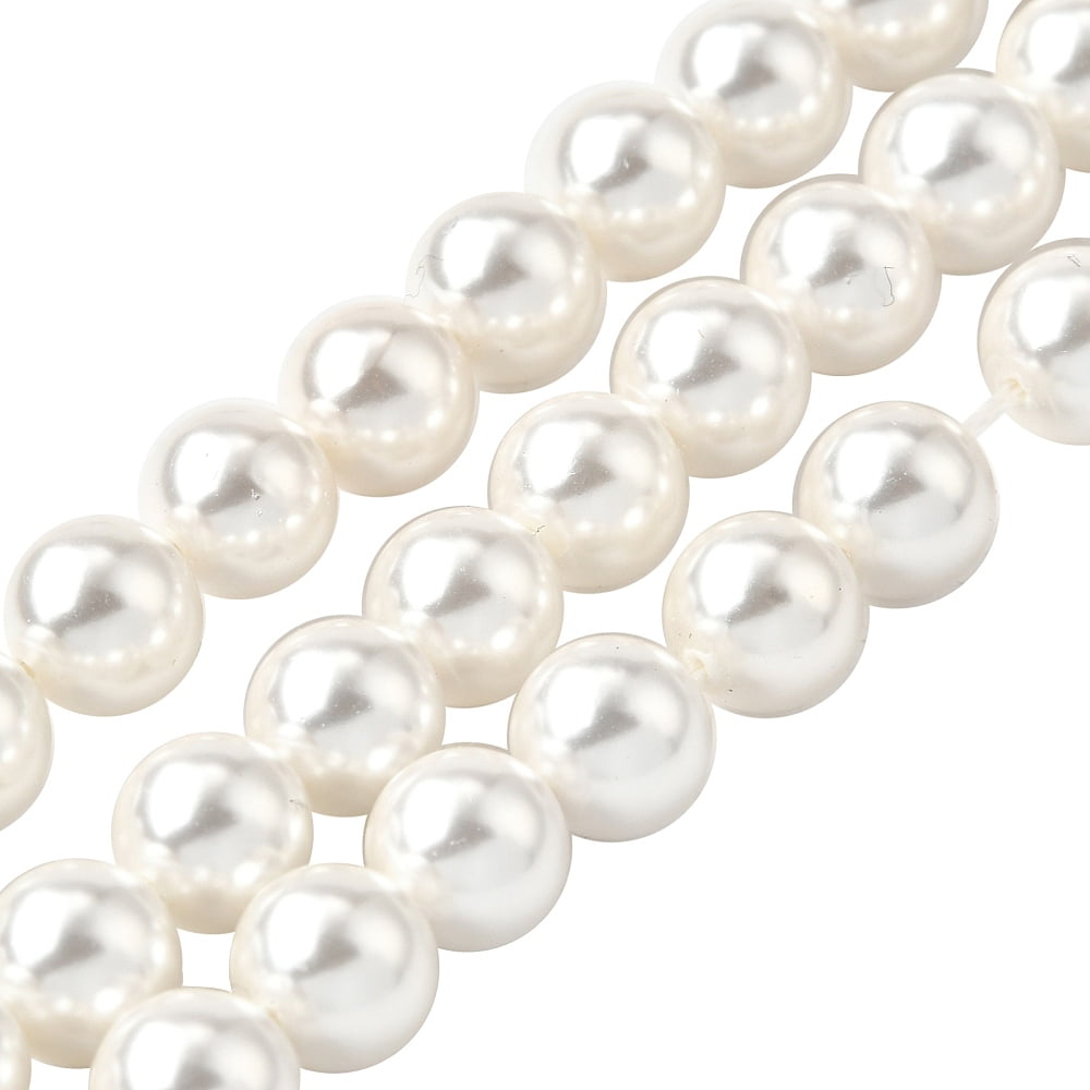 Rainbow Plated Shell Pearl Bead Strands Grade A Round Old Lace 8mm Hole: 1mm about 51pcs/strand 16 inch DIY