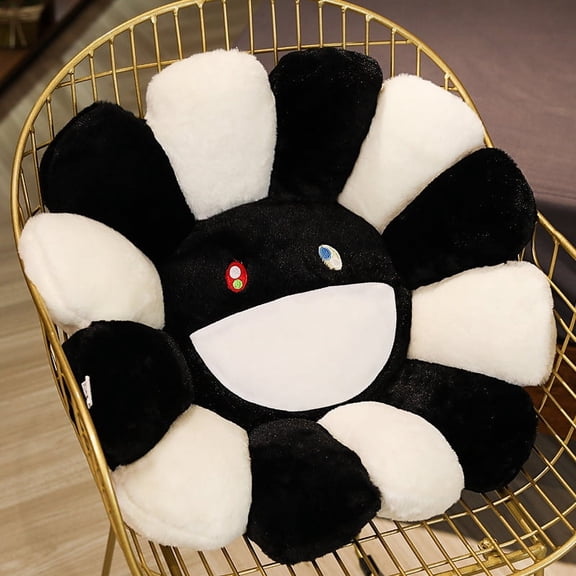 Rainbow Plush Sunflower Cushion Soft Stuffed Flower Pillow Decor Gift for Little Fans