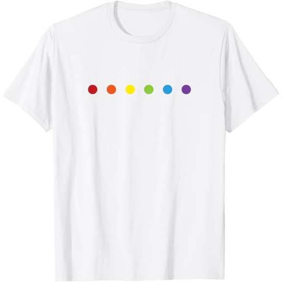 Rainbow Polka Dot Gay Pride Colors LGBTQ Ally T-ShirtMen's and women's pure cotton short-sleeved shirts