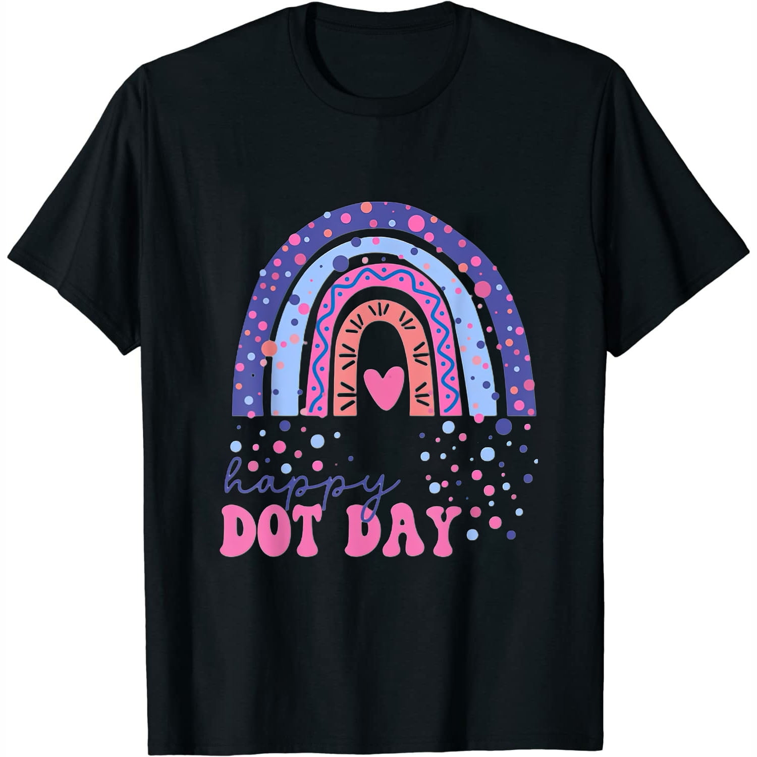 rainbow polka dot shirt