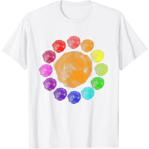 Rainbow Polka Dot September 15th International Dot Day T-Shirt100% pure cotton white short-sleeved T-shirts for men and women