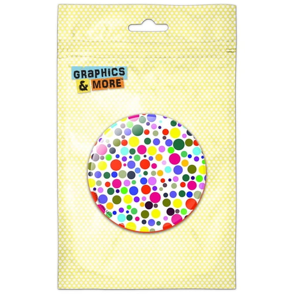 Rainbow Polka Dots Refrigerator Button Magnet