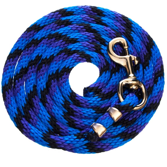 Rainbow Poly Lead Rope Color: Blue/Purple/Black