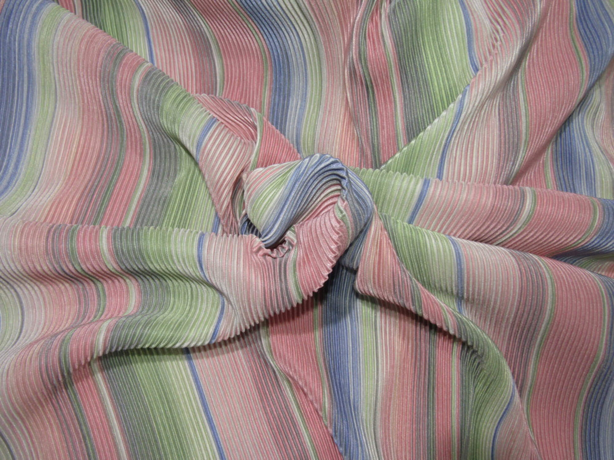 Rainbow Polyester Pleated Lycra Fabric ~ 58quot; wide