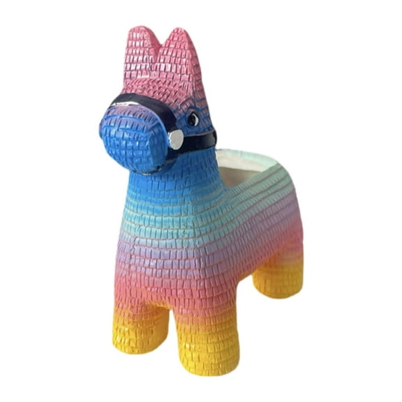 Rainbow Pony Resin Succulent Planter – Cute Decorative Flower Pot for Desktop, Mini Plant Container for Cactus & Small Flowers