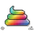 thumbnail image 1 of Rainbow Poop Pixelated Design - 5" Vinyl Sticker - For Car Laptop I-Pad - Waterproof Decal, 1 of 1