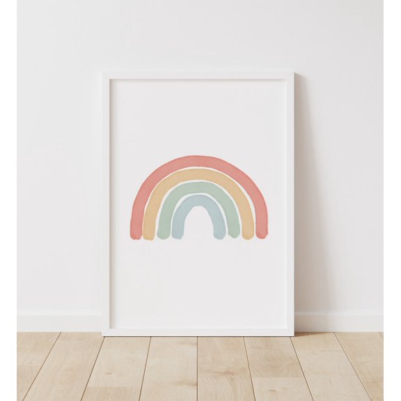Rainbow Poster Nursery Decorroom Decor Playroom Poster, Unframed Size 12x18