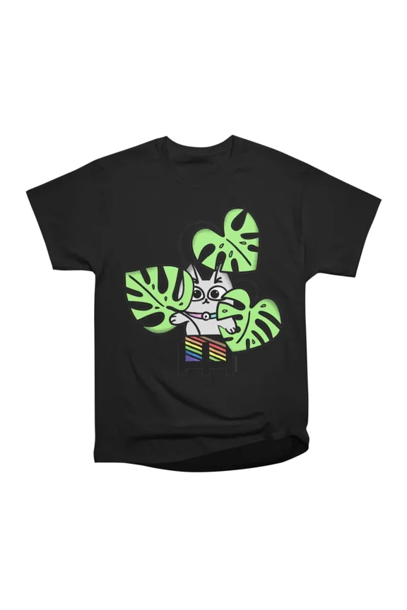 Rainbow Pride Cat in Plant T-Shirt Tee Gift For Him Merch For Her Apparel For Friend