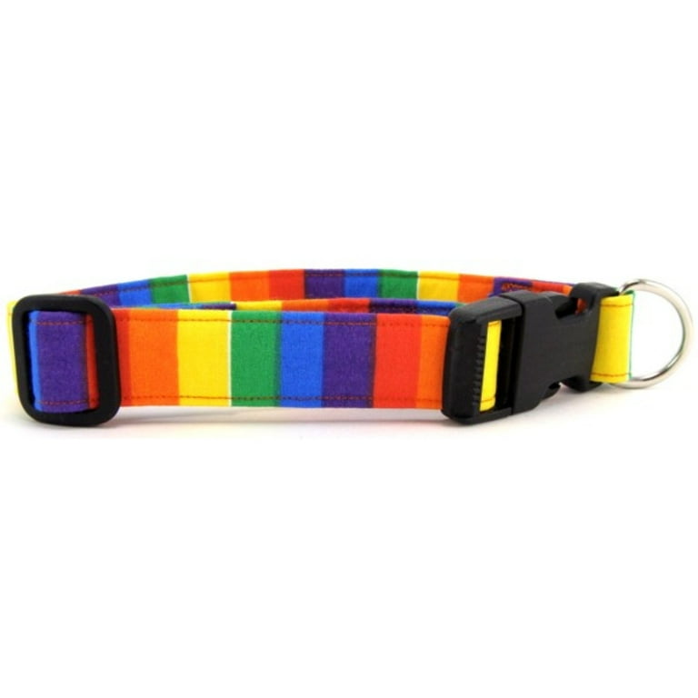 Rainbow Pride Dog Collar Size Small