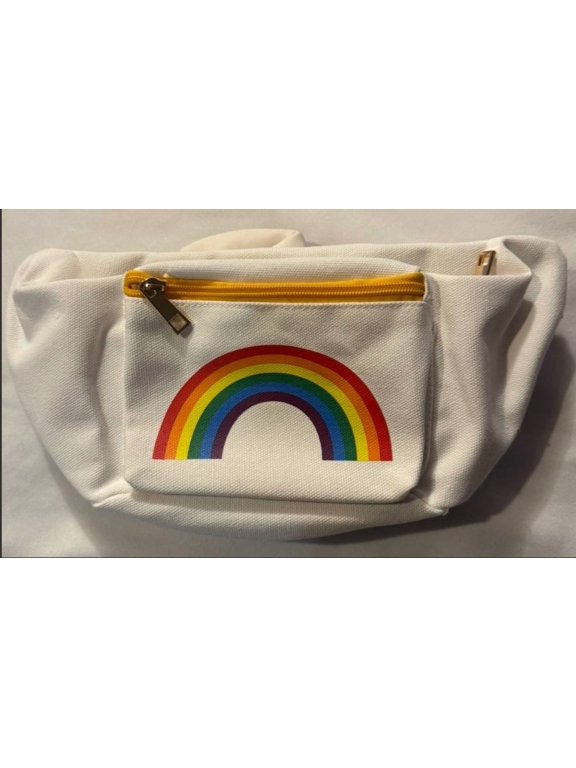 Rainbow Pride~Fanny Pack~Waist Bag Hip Belt Pouch Travel Purse Club~ W Drink Holder