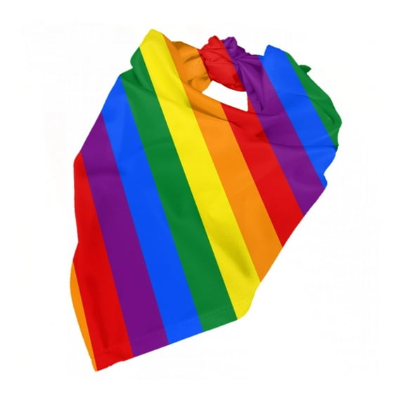 Rainbow Pride Flag Dog Bandana Adjustable Dog Bib Scarf Handkerchief For Large Medium Small Dogs Cats Pets