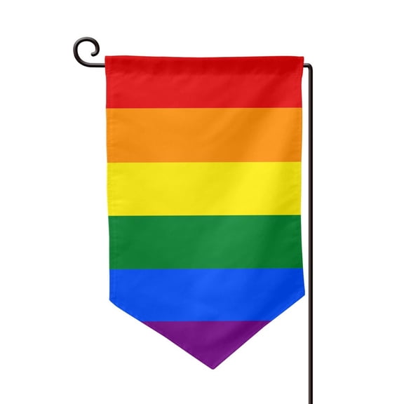 Rainbow Pride Flag Double Sided Garden Flag for Indoor Outdoor Decorations 12.5 * 18 Inches Sharp Corner