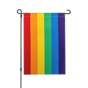 Rainbow Pride Flag Garden Flag, LGBTQ Pride Flag, Gay Pride Yard Flag, Front Porch Decor Outdoor Indoor Decorations 12 x 18 inch