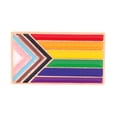 thumbnail image 1 of Rainbow Pride Flag Pin LGBTQ Transgender Flag Enamel Pin - Lapel or Fabric Pin Gay Lesbian Pride Flag Rectangle Pin, 1 of 7