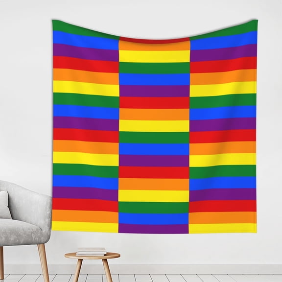 Rainbow Pride Flag Tapestries Wall Hanging Tapestry For Bedroom Dorm Decor(59"X59")