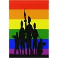 thumbnail image 1 of Rainbow Pride House Flag 28x40 Double Sided, Lgbt Army Soldier LGBT Support Garden Yard Flags Gay Pride Lesbian Rainbow Banner Yard Outdoor Lawn Home Decoration, 1 of 5