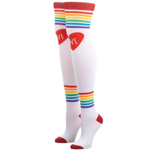 Rainbow Pride Over the Knee Sock