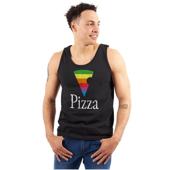 Rainbow Pride Piece of Pizza LGBT Plus Size Graphic Tank Top Brisco Brands 2X