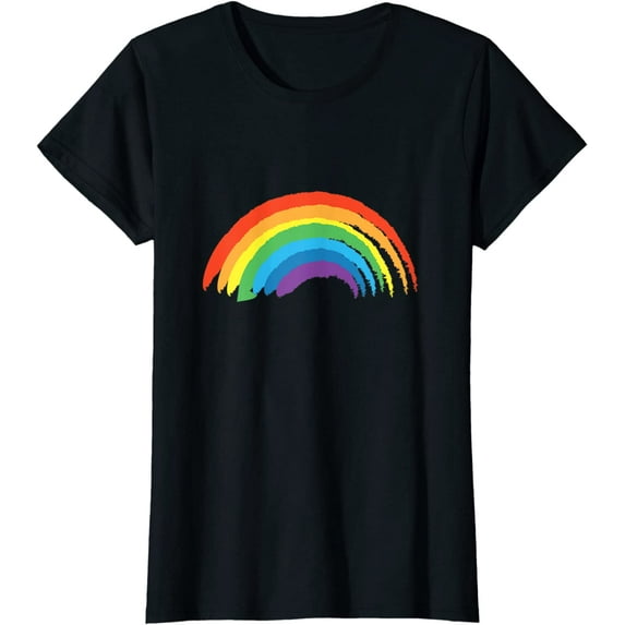 Rainbow Pride Retro Short Seelve Casual T-Shirt
