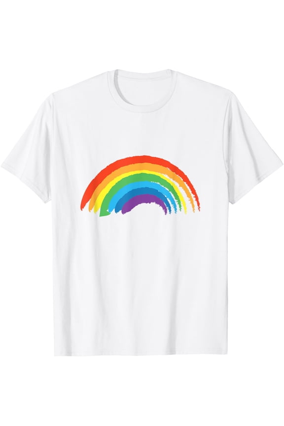 Rainbow Pride Retro T-ShirtMen's and women's pure cotton short-sleeved shirts