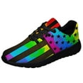 thumbnail image 1 of Rainbow Pride Shoes Men Women Fashion LGBT Sneakers Adult Lightweight Breathable Running Shoes Black Size 12, 1 of 7