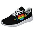 thumbnail image 1 of Rainbow Pride Shoes Men Women Fashion LGBT Sneakers Adult Lightweight Breathable Running Shoes White Size 6, 1 of 7