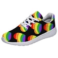 thumbnail image 1 of Rainbow Pride Shoes Men Women Fashion LGBT Sneakers Adult Lightweight Breathable Running Shoes White Size 9, 1 of 7