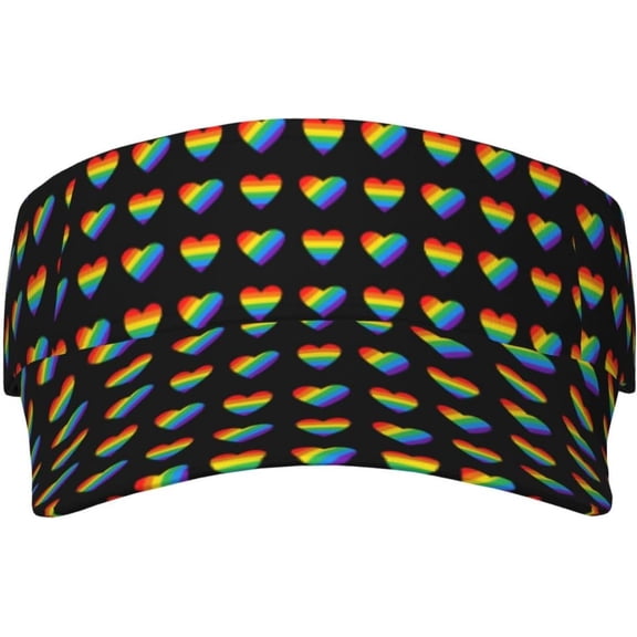 Rainbow Pride Sport Sun Visor Hat Adjustable LGBT Summer Cap Visor Caps for Women Men